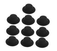 JOINPAYA 10 pièces Mini Chapeaux Haut de Forme Noirs Légers pour Artisanat Mini Chapeaux pour Décoration Cheveux Costumes pour Animaux Accessoires DIY pour Fêtes et Poupées