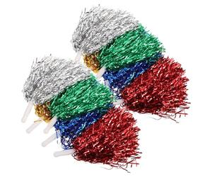 JOINPAYA 10 Pièces Pompons de Cheerleading et Éclatants pour Événements Sportifs, Accessoires Réutilisables en PE Légers pour Encourager et Animer Les Équipes au Collège