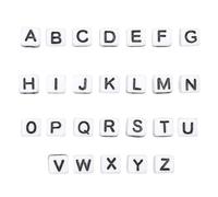 JOINPAYA 100 Perles Carrées en Acrylique Lettres de L'Alphabet Perles Soi-Même pour Loisirs Créatifs et Accessoires Personnalisés