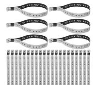 JOINPAYA 100 pièces Bracelets Vip Tissu Argentés Lot Boucle Durables et Confortables pour Événements Festivals Fêtes et Concerts