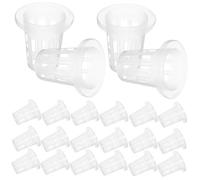 JOINPAYA 100 pièces Pots Hydroponiques Plastique Réutilisables de Bacs de Plantation pour Plantes Hydroponiques Baskets à Maille pour Cultures Intérieur et Extérieur des Racines Hauteur