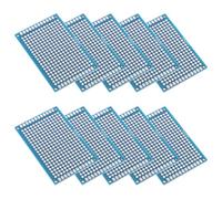 JOINPAYA 10pcs Plaques de Circuit Imprimé à Double Face Bleu pour Expériences Électroniques, Planche en Bakélite Multifonctionnelle et Facile à Utiliser pour Projets Électriques