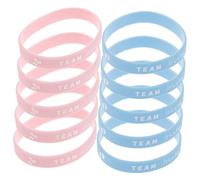 JOINPAYA 10pièces Lot De Bracelets Silicone Gender Reveal Fille Garçon Accessoires Fête Prénatale Shower Bandes Caoutchouc Confortables Et Légères Pour Annonce Et Décoration Party