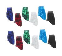JOINPAYA 12 Pièces Médiators pour Pouce Accessoires pour Guitare Banjo Ukulélé et Basse de Médiators Acétate pour Style de Jeu Fingerstyle Blanc Noir Bleu Ciel Bleu Profond Rouge Agate Vert
