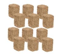 JOINPAYA 12 Pièces Mini Botte De Foin Modèle Ferme Jouets Ferme Jouer Jouets Miniature Ornement La Botte De Foin Simulation Paille Foin Fée Jardin Figurine Miniature Petite Balle