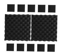 JOINPAYA 12 pièces Panneaux Acoustiques Anti-feu Polystyrène Ondulé Panneaux Absorbants Sonores pour Bureau Studio Maison