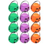 JOINPAYA 12 Pièces Récipient à Bonbons de Sorcière en Plastique Léger pour Halloween, Mini Seaux Citrouille, Chaudron et Fantôme, pour Trick Or Treat et Décoration