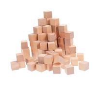 JOINPAYA 120 Blocs Carrés en Bois Brut Naturel Non Finition 20Mm Cubes Empilables pour Loisirs Créatifs Activités Manuelles Garçon et Filles et Adultes Jeu Éducatif DIY 2X2X2 CM