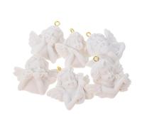 JOINPAYA 12pcs Figurines Miniatures D'anges en Résine Blanche Légères et Réutilisables pour Porte-clés et Colliers Décoration de Style Rétro