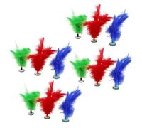 JOINPAYA 12pièces Kick Shuttlecocks Jeu Chinois Jianzi Volants Plumes Traditionnels pour Exercices Sportifs Intérieur Et Extérieur Couleurs Aléatoires