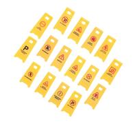 JOINPAYA 16 Pièces Miniature Alloy Roadblocks Set Realistic Traffic Signs for Educational Play Barricade Models for Cognitive Development and Family Interaction