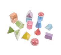 JOINPAYA 16 Pièces Solides Géométriques Pliables Transparents pour Enseignants Kit Éducatif Mathématique avec Modèles Aire et Volume Blocs pour Apprentissage Spatial et Géométrie Classe