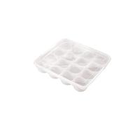 JOINPAYA 16grille Organisateur De Rangement Pour Cupcakes Avec Couvercle Boîte De Stockage Transparente à Compartiments Pour Réfrigérateur Et Congélateur Blanc