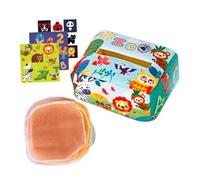 JOINPAYA 1ensemble Boîte à Tissues Pour Jouet Éducatif Sensory Avec Animaux Forêt Développement Coordination Motrice Sons Crissants Serviettes Incluses