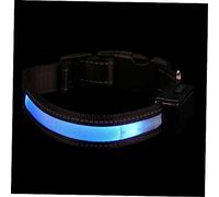 JOINPAYA 1ensemble Collier LED pour Chien Collier De Sécurité Solaire Éclairant Accessoire De Nuit pour Animaux USB Rechargeable