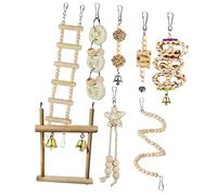 JOINPAYA 1ensemble Échelle pour Perroquet Jouet à Mâcher Et Balançoire pour Oiseaux pour Exercices Et Divertissement Oiseaux