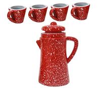 JOINPAYA 1ensemble Miniature Tea Set Ensemble Thé pour Maison De Poupée Accessoires De De Rôle Décoration De Maison De Fées avec Théière Et Jouet Réaliste