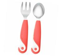 JOINPAYA 1ensemble Set Ustensiles Pour Garçon Fille Acier Cuillère Et Fourchette Pour Apprentissage De Alimentation Ensemble De Dînette Pour Garçon Fille Couleur Rose Pratique Et Pour
