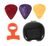 JOINPAYA 1ensembles Protège-Doigt pour Pouce De Guitare Porte-médiator Ergonomique Support pour Médiators avec Grip Silicone Adapté Aux Guitares Électriques Et Acoustiques