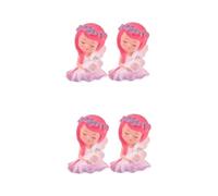 JOINPAYA 2 Ensembles Endroyer La Fille De Chat Statuette De Petite Fille Décor De Gâteau De Sculpture Petite Fille Ornement De Gâteau D'anniversaire Vinyle 2 Pièces * 2