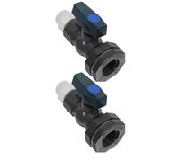 JOINPAYA 2 Ensembles Kit de Dérivation Robinet Pluie PVC avec Raccord Cloison et Adaptateur Flexible pour Réservoirs Eau de Pluie Vanne Réglable Anti-Obstruction pour Arrosage Jardin