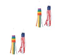 JOINPAYA 2 Ensembles Rainbow Wind Direction Flag With American Flag Design For Garden Decoration 2 Pièces * 2