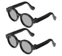 JOINPAYA 2 Paires Mini Lunettes de poupée Doll surlunettes Peluche Accessoires de Costume de Mini poupées Lunettes de Soleil de poupée Miniature Accessoires de Lunettes élégants Plastique