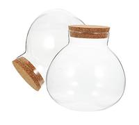 JOINPAYA 2 Pièces Bouteille éco Terrarium de Table Terrarium végétal Globe Jardin extérieur Pot de Plantation d'eau conteneur d'écosystème bidon en Verre Pot de Terrarium pour Plantes Liège