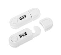 JOINPAYA 2 Pièces child safety cabinet door freezer door lock with password verrou placard ABS White