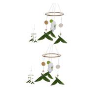 JOINPAYA 2 Pièces cloche de lit de tissage carillon éolien pour d'enfant jouets de lit de berceau nouveau-né jouets enfants toys ornement de carillon à vent carillon fleuri