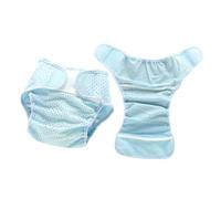 JOINPAYA 2 Pièces Couches Garçon Fille Respirantes Maille Élastique Rafraîchissante Couvre-couches Lavables pour Mois Culottes Apprentissage Propre