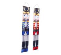 JOINPAYA 2 Pièces Décorations Couplets de Noël Oxford Bannières de Fête pour Porte Dentrée Fenêtre et Jardin Décoration Intérieure et Extérieure pour Noël et An