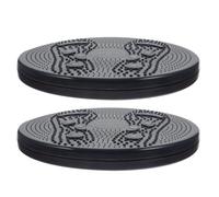 JOINPAYA 2 Pièces Disque de Taille Torsadé Portable, Planche de Torsion Taille, PP Noir, Exercice Aérobie, Sollicite Les Muscles du Tronc, Améliore la Posture, Usage Intérieur à Domicile