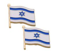 JOINPAYA 2 pièces Épingles à Drapeau Israël Émail Lot de Badge National Patriotique Accessoire de Fête Souvenir et Pratique Fierté Nationale