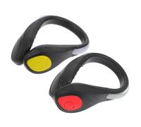 JOINPAYA 2 pièces Lumières de Clip de Chaussure Sécurisées Étanches pour Course Nuit Cyclisme Marche Clips Lumineux Antidérapants Rouge et Jaune