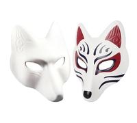 JOINPAYA 2 Pièces Masque de Renard DIY EVA Vierge pour Fête Halloween | Peindre, Forme Renard, pour Événements Spéciaux, Cours D'art, Création Personnalisée