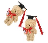 JOINPAYA 2 Pièces Ours Diplômé en Peluche Douce et Confortable Design Docteur Adorable, Présent pour Saison de Remise des Diplômes et Cérémonies Scolaires