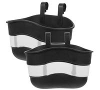 JOINPAYA 2 Pièces Panier à Vélo en Plastique Noir, Rangement Compact et | Design Délicat, Usage Large pour Garçon et Filles, Adapté aux Vélos et Trottinettes, Pratique pour Snacks Couleur Aléatoire