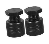 JOINPAYA 2 Pièces Patin de Protection en Acier Noir pour Cric à Vis Ajustable, Support Lourd Installation Facile, Adapté aux Centres D'usinage et Machines de Fraisage Industrielles