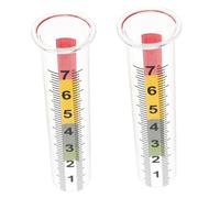 JOINPAYA 2 pièces Pluviomètre Précis pour Jardin Extérieur Tube Verre Transparent Résistant Au Froid Échelle Lisible Outil de Mesure Pluie Réutilisable pour Pelouse et Terrasse