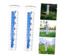JOINPAYA 2 pièces Pluviomètre Transparent avec Échelle Claire Lot de Tubes de Mesure de Pluie pour Jardin et Extérieur Outil Précis pour Mesurer Précipitations Réutilisable