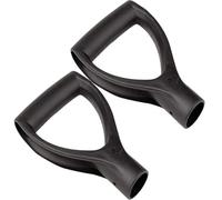 JOINPAYA 2 pièces Poignée de Pelle D Plastique Confortable et Antidérapante Remplacement Facile pour Bêche et Fourche de Jardin Lot de Noir Intérieur