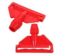 JOINPAYA 2 Pièces Porte-serpillière à Pince, Plastique Rouge, 25 MM | Clip Robuste, Maintien Sûr du Manche, Usage Ménage et Services, pour Sols en Bois et Salle de Bain