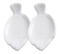 JOINPAYA 2 Pièces Râpe Manuelle en Céramique Blanche, Forme Poisson