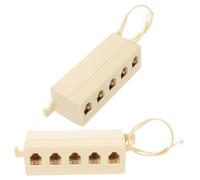 JOINPAYA 2 Pièces Répartiteur de Ligne Fixe 6p4c à 5 Voies, Adaptateur | Connexion Stable, Installation Rapide, pour Box Port Téléphone et Combiné Filaire à Maison