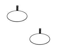 JOINPAYA 2 Pièces Support de Panier de Fleurs Suspendu au Mur Pot planteur Usine monté jardinières murales extérieures Crochet de jardinière Porte-Fleurs muraux forgé Noir
