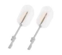 JOINPAYA 2 Pièces Tête de Rechange pour Goupillon Brosse à Biberon Éponge Blanche en Mousse et Pp, Compatible Bouteilles et Tasses, Nettoyage Doux la Maison Voyage