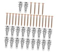 JOINPAYA 20 Ensembles Chevilles Visser Zinc Alliage et Chevilles Autoperceuses pour Plaques de Plâtre Fixations Murales Résistantes pour Cloisons Sèches de Charge Lourde pour Décor et