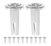 JOINPAYA 20 Pièces Douille de Roulette à Tige en Fer Argenté, Insert Métallique pour Pied de Chaise 8mm, Installation Rapide, Réduit le Bruit, pour Réparation de Tables et Chaises