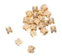 JOINPAYA 20 Pièces Écrou à Encastrer en Cuivre Doré Fileté 1/4 Pouce 8x6 Mm, Insert Moleté Polyvalent pour Fixation Sécurisée et Remplacement Fiable